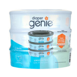 Diaper Genie Round Refills, Unscented, 3 Pack, Holds up to 720 Newborn Diapers